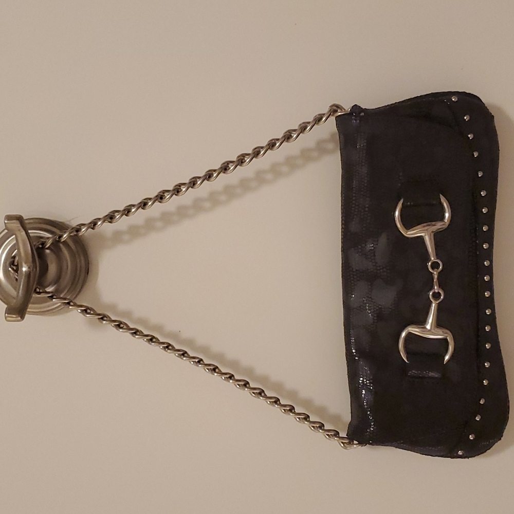 Bella black leather small purse